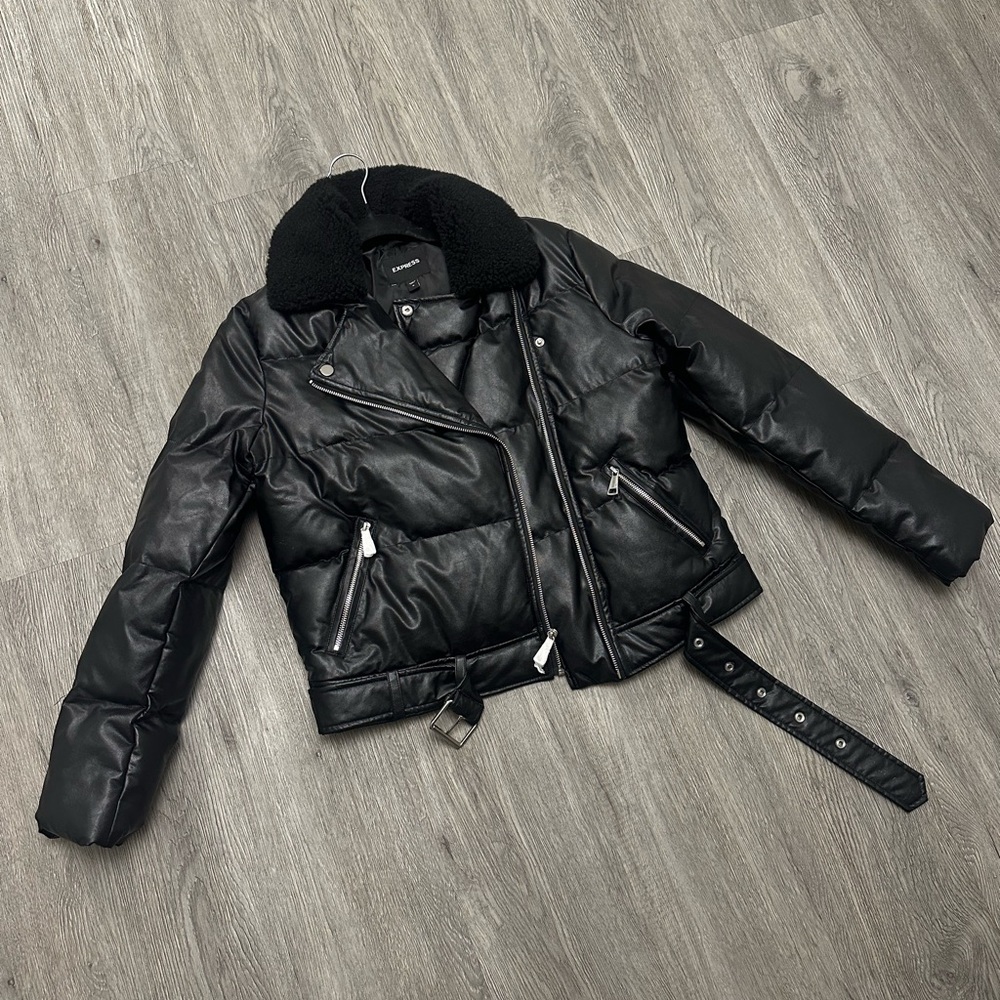 Black Faux Leather Jacket